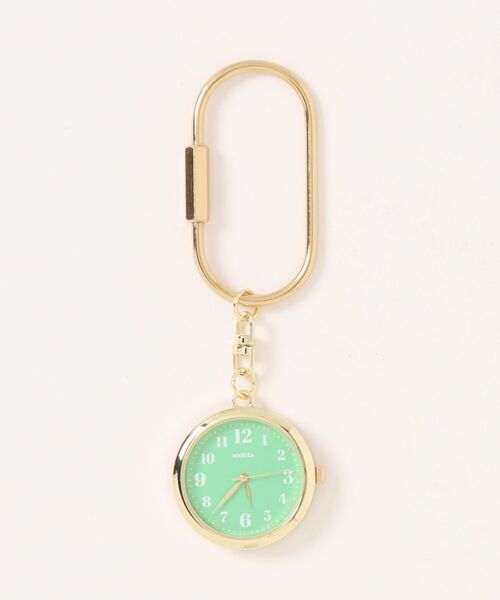 nattito(ナティート)の「〈nattito/ナティート〉Carabiner Watch/カラビナ ウォッチ クルカラ ST309(アナログ腕時計・レディース・ホワイト/グリーン/ブラック・35)」の7枚目の写真