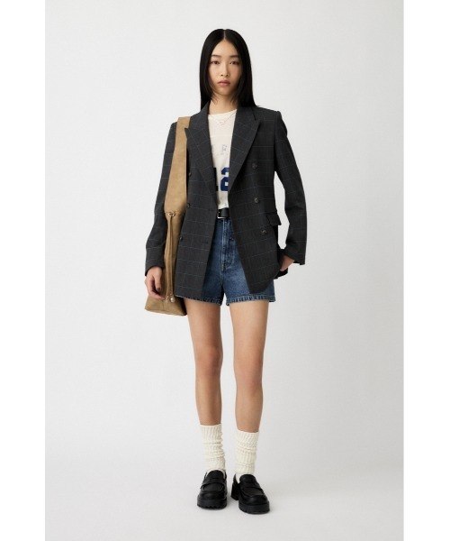 MOUSSY(マウジー)の「MICRO DENIM ショーツ(デニムパンツ・レディース・ブルー/ブラック・1/2)」の4枚目の写真