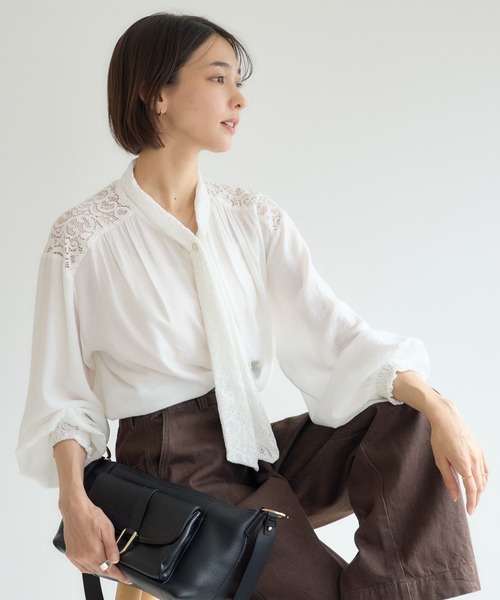 KATHARINE ROSS（キャサリンロス）の「【KATHARINE ROSS】ペイズリータイブラウス（シャツ/ブラウス・レディース・ブラック/アイボリー・MEDIUM）」の16枚目の写真