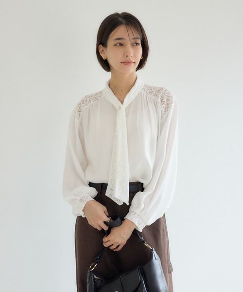 KATHARINE ROSS（キャサリンロス）の「【KATHARINE ROSS】ペイズリータイブラウス（シャツ/ブラウス・レディース・ブラック/アイボリー・MEDIUM）」の17枚目の写真