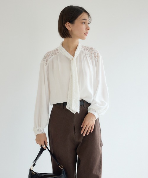 KATHARINE ROSS（キャサリンロス）の「【KATHARINE ROSS】ペイズリータイブラウス（シャツ/ブラウス・レディース・ブラック/アイボリー・MEDIUM）」の18枚目の写真