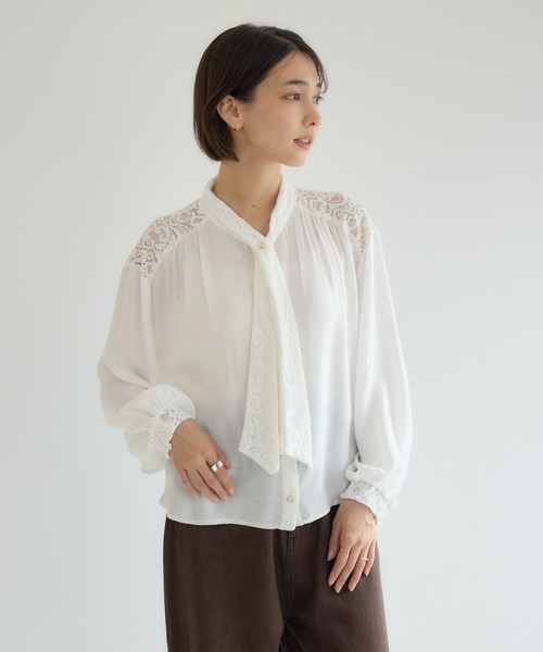 KATHARINE ROSS（キャサリンロス）の「【KATHARINE ROSS】ペイズリータイブラウス（シャツ/ブラウス・レディース・ブラック/アイボリー・MEDIUM）」の19枚目の写真