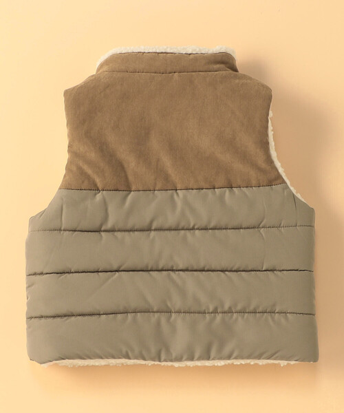 COMME CA ISM（コムサイズム）の「【リバーシブル】中綿ベスト(ベビーサイズ)（ベスト・キッズ・キャメル/ブラック・80-90cm）」の3枚目の写真