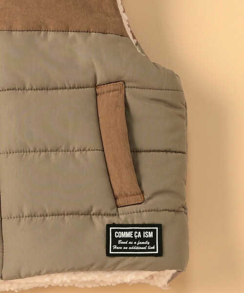 COMME CA ISM（コムサイズム）の「【リバーシブル】中綿ベスト(ベビーサイズ)（ベスト・キッズ・キャメル/ブラック・80-90cm）」の8枚目の写真