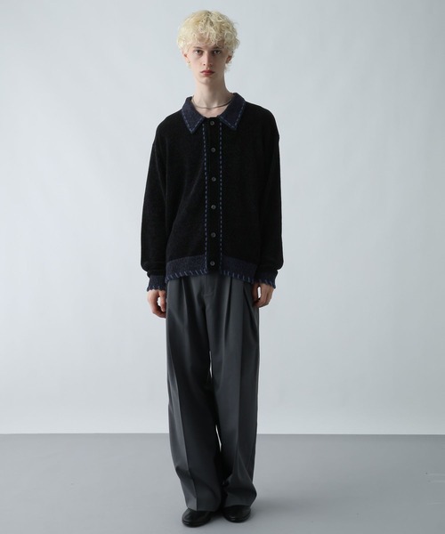 HARE(ハレ)の「モールステッチニットシャツ(HARE)(ニット/セーター・メンズ・ブラック/ブルー/グレー・FREE)」の5枚目の写真