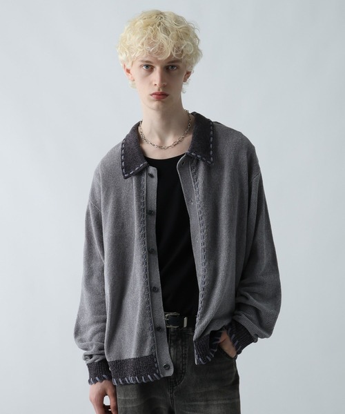 HARE(ハレ)の「モールステッチニットシャツ(HARE)(ニット/セーター・メンズ・ブラック/ブルー/グレー・FREE)」の11枚目の写真