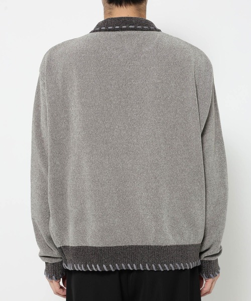 HARE(ハレ)の「モールステッチニットシャツ(HARE)(ニット/セーター・メンズ・ブラック/ブルー/グレー・FREE)」の17枚目の写真