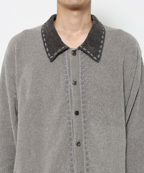 HARE(ハレ)の「モールステッチニットシャツ(HARE)(ニット/セーター・メンズ・ブラック/ブルー/グレー・FREE)」の18枚目の写真