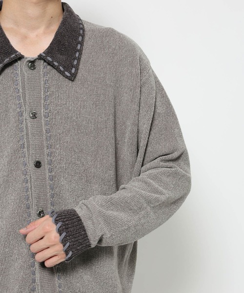 HARE(ハレ)の「モールステッチニットシャツ(HARE)(ニット/セーター・メンズ・ブラック/ブルー/グレー・FREE)」の20枚目の写真