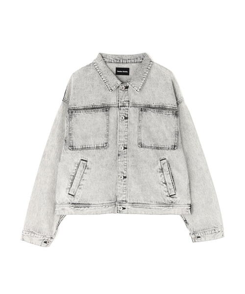 DANKE SCHON(ダンケシェーン)の「【WEB&DEPOT限定】DankeSchon/ダンケシェーン/DENIM JACKET(デニムジャケット・レディース・グレー/ブラック・L/M/S)」の8枚目の写真