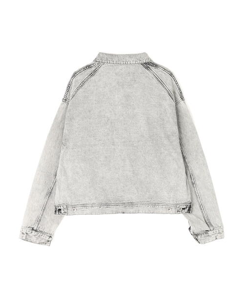 DANKE SCHON(ダンケシェーン)の「【WEB&DEPOT限定】DankeSchon/ダンケシェーン/DENIM JACKET(デニムジャケット・レディース・グレー/ブラック・L/M/S)」の4枚目の写真