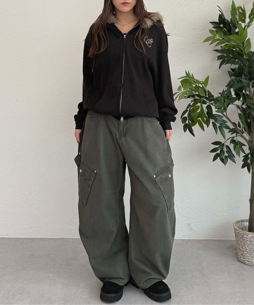 新品　タグ付　CRESCENT DUO 3.5万円　カーゴパンツ サルエル ラグスタイル LUXSTYLE サルエルカーゴパンツ/サルエルパンツ