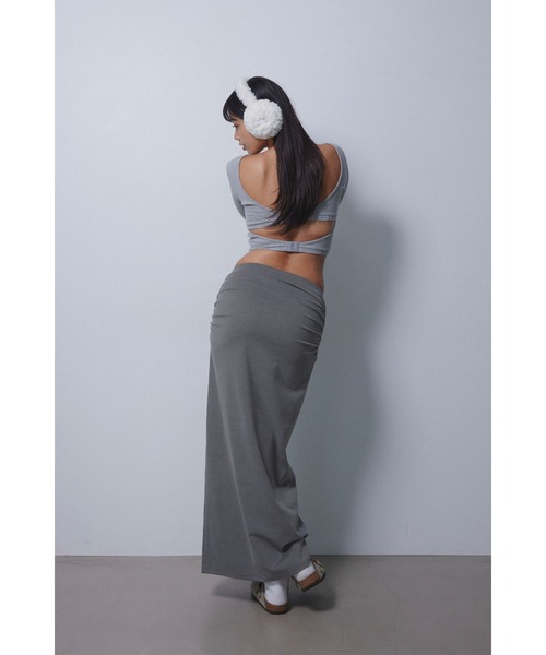 ALEXIA STAM（アリシアスタン）の「Wellness Twist Slit Skirt /ツイストスリットスカート（スカート・レディース・ブラウン/ブラック/グレー・S/M）」の9枚目の写真