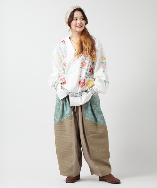 チャイハネ(チャイハネ)の「【チャイハネ】グルイムMEN'Sシャツ(シャツ/ブラウス・メンズ・ホワイト/ブラック・FREE)」の5枚目の写真