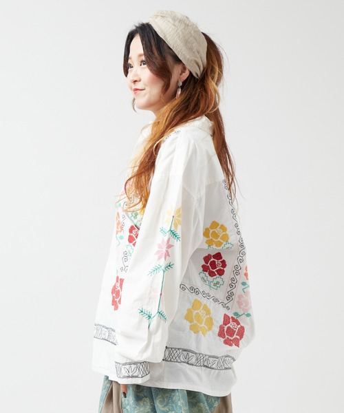 チャイハネ(チャイハネ)の「【チャイハネ】グルイムMEN'Sシャツ(シャツ/ブラウス・メンズ・ホワイト/ブラック・FREE)」の7枚目の写真