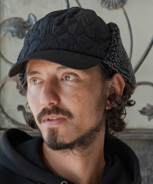 CAMBIO(カンビオ)の「mko13181-Quilted Flight Cap フライトキャップ(NF-252-BO007)(キャップ・メンズ・グレー/ブラック/ベージュ/カーキオリーブ・FREE)」の5枚目の写真