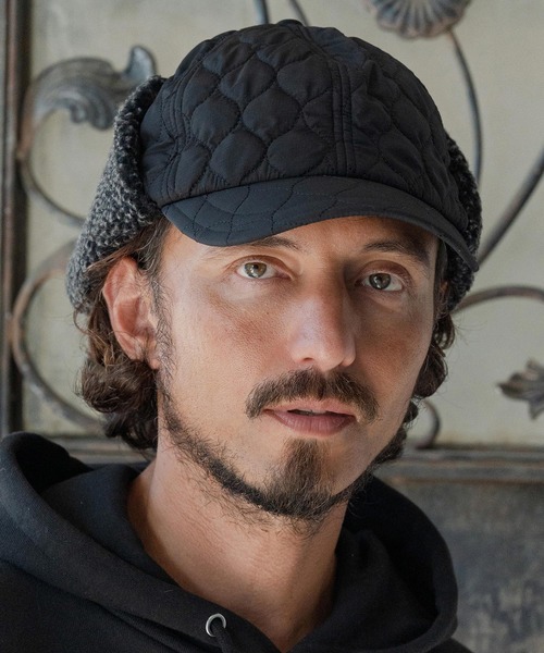 CAMBIO(カンビオ)の「mko13181-Quilted Flight Cap フライトキャップ(NF-252-BO007)(キャップ・メンズ・グレー/ブラック/ベージュ/カーキオリーブ・FREE)」の6枚目の写真