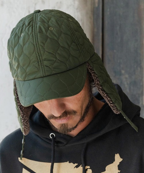 CAMBIO(カンビオ)の「mko13181-Quilted Flight Cap フライトキャップ(NF-252-BO007)(キャップ・メンズ・グレー/ブラック/ベージュ/カーキオリーブ・FREE)」の9枚目の写真