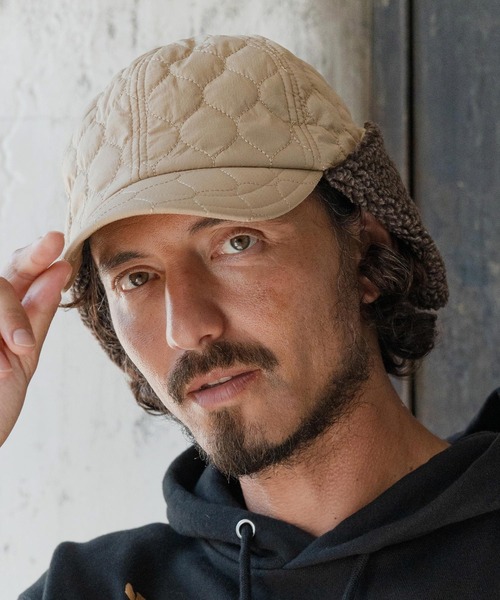 CAMBIO(カンビオ)の「mko13181-Quilted Flight Cap フライトキャップ(NF-252-BO007)(キャップ・メンズ・グレー/ブラック/ベージュ/カーキオリーブ・FREE)」の13枚目の写真