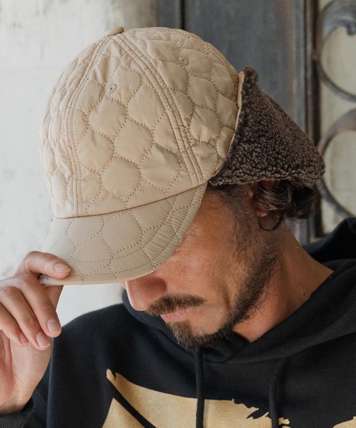 CAMBIO(カンビオ)の「mko13181-Quilted Flight Cap フライトキャップ(NF-252-BO007)(キャップ・メンズ・グレー/ブラック/ベージュ/カーキオリーブ・FREE)」の14枚目の写真