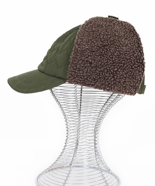 CAMBIO(カンビオ)の「mko13181-Quilted Flight Cap フライトキャップ(NF-252-BO007)(キャップ・メンズ・グレー/ブラック/ベージュ/カーキオリーブ・FREE)」の18枚目の写真