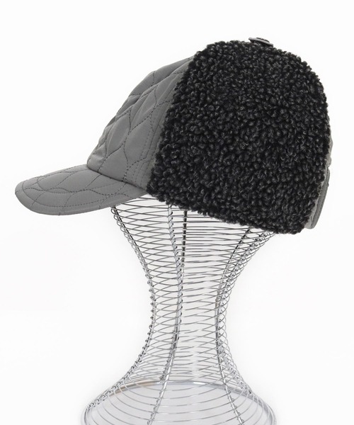 CAMBIO(カンビオ)の「mko13181-Quilted Flight Cap フライトキャップ(NF-252-BO007)(キャップ・メンズ・グレー/ブラック/ベージュ/カーキオリーブ・FREE)」の22枚目の写真