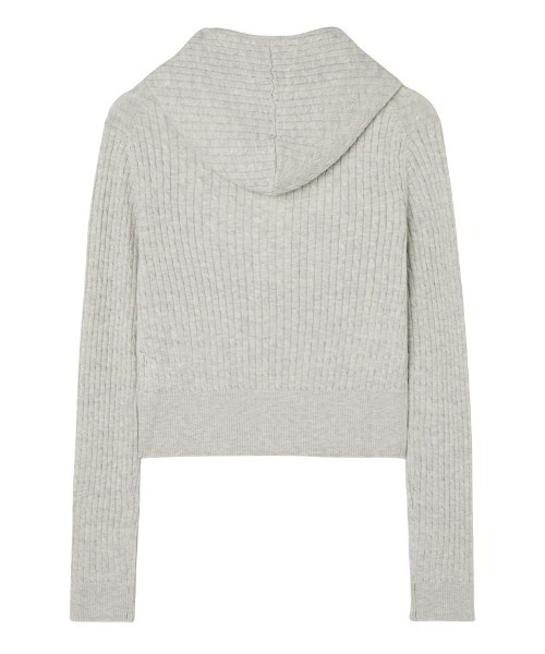 GUESS JEANS（ゲスジーンズ）の「GUESS JEANS Long Sleeves Cable Hoodie Cardi パーカー（カーディガン/ボレロ・レディース・ピンク/ブラック/グレー・X-SMALL/SMALL/MEDIUM/LARGE）」の14枚目の写真