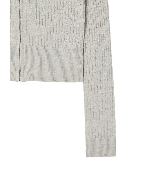 GUESS JEANS（ゲスジーンズ）の「GUESS JEANS Long Sleeves Cable Hoodie Cardi パーカー（カーディガン/ボレロ・レディース・ピンク/ブラック/グレー・X-SMALL/SMALL/MEDIUM/LARGE）」の18枚目の写真