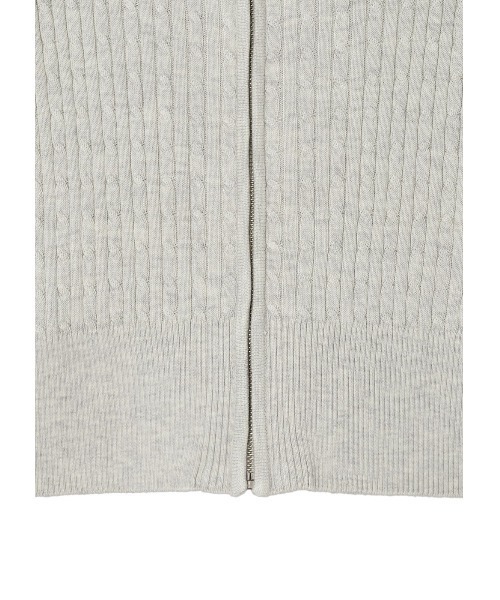 GUESS JEANS（ゲスジーンズ）の「GUESS JEANS Long Sleeves Cable Hoodie Cardi パーカー（カーディガン/ボレロ・レディース・ピンク/ブラック/グレー・X-SMALL/SMALL/MEDIUM/LARGE）」の19枚目の写真