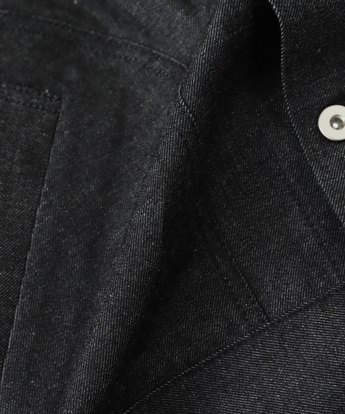 BAYCREW'S DEPO（ベイクルーズデポ）の「SAGE NATION / セイジネーション DENIM JIJI JACKET RAW / S084（デニムジャケット・メンズ・ブラック/ネイビー・MEDIUM）」の4枚目の写真