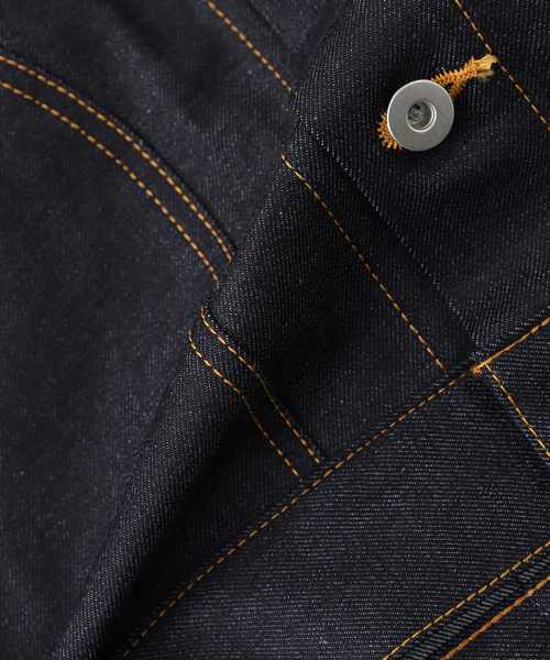 BAYCREW'S DEPO（ベイクルーズデポ）の「SAGE NATION / セイジネーション DENIM JIJI JACKET RAW / S084（デニムジャケット・メンズ・ブラック/ネイビー・MEDIUM）」の5枚目の写真