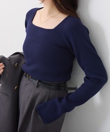 COLLAGE GALLARDAGALANTE | 深スクエアリブニット/WEB限定カラー展開(ニット/セーター)