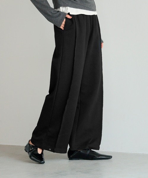 itto...(イット)の「2WAY裾スナップ付きスウェットパンツ/カーブパンツ・ストレートパンツ(スウェットパンツ・レディース・杢グレー/ブラック・M)」の13枚目の写真
