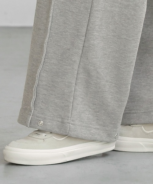itto...(イット)の「2WAY裾スナップ付きスウェットパンツ/カーブパンツ・ストレートパンツ(スウェットパンツ・レディース・杢グレー/ブラック・M)」の6枚目の写真