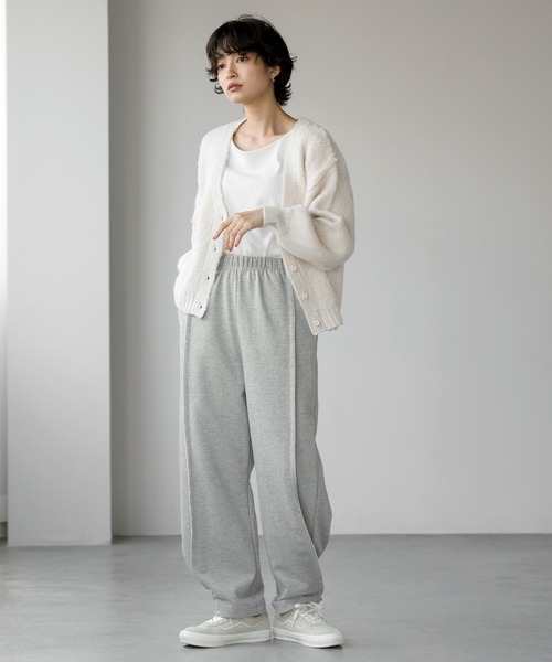 2WAY裾スナップ付きスウェットパンツ/カーブパンツ・ストレートパンツ