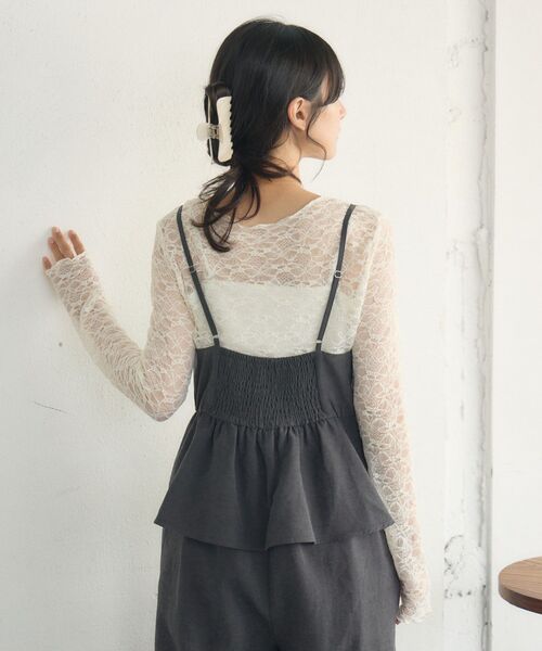 RETRO GIRL(レトロガール)の「ペプラムビスチェサロペット(サロペット/オーバーオール・レディース・ベージュ/チャコールグレー/ブラウン・FREE)」の13枚目の写真