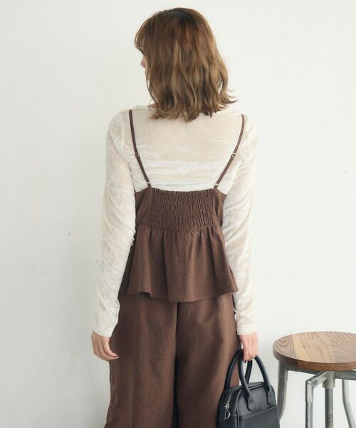 RETRO GIRL(レトロガール)の「ペプラムビスチェサロペット(サロペット/オーバーオール・レディース・ベージュ/チャコールグレー/ブラウン・FREE)」の22枚目の写真