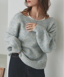 ad thie | ブークレ ボートネック ニットプルオーバー(ニット/セーター)