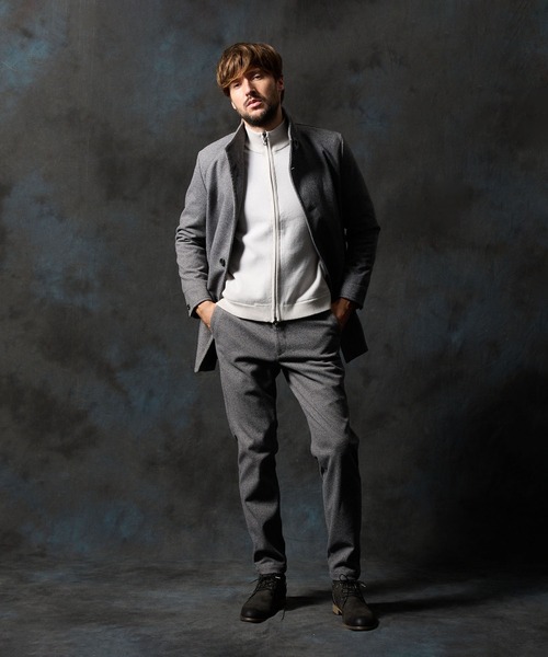 HIDEAWAYS NICOLE(ハイダウェイニコル)の「ダブルフェイス イージースラックス(スラックス・メンズ・ブラック/ライトグレー/グレー・MEDIUM/SMALL/X-LARGE/LARGE)」の7枚目の写真