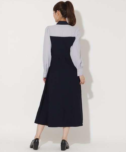 AND COUTURE(アンドクチュール)の「ニットビスチェ風リボンタイワンピース(ワンピース・レディース・ネイビー/ブラック・FREE)」の10枚目の写真