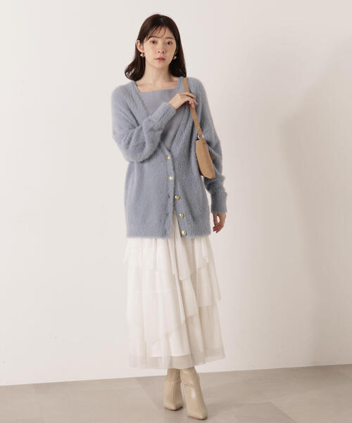 PROPORTION BODY DRESSING（プロポーションボディドレッシング）の「＜Ｅ＞エアリーティアードスカート / 1215227100（スカート・レディース・ホワイト/ダークグレー・MEDIUM/P/S）」の12枚目の写真