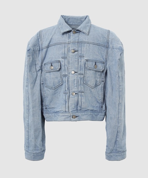 ANREALAGE（アンリアレイジ）の「BOX DENIM JACKET（デニムジャケット・メンズ・インディゴブルー/ブルー系その他・38/46）」の2枚目の写真