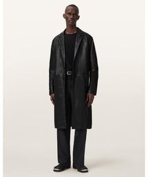 オールセインツ レザー イタリアンピーコート ALLSAINTS｜オールセインツのジャケット/アウター（無地）通販 - ZOZOTOWN