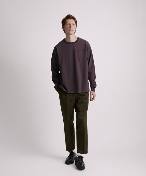 Saturdays NYC（サタデーズ ニューヨークシティ ）の「Varsity Relaxed LS Tee（Tシャツ/カットソー・メンズ・チャコールグレー/オフホワイト/ワイン・S/L/M/X-SMALL）」の4枚目の写真