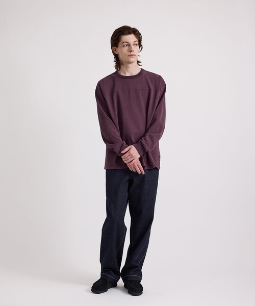 Saturdays NYC（サタデーズ ニューヨークシティ ）の「Varsity Relaxed LS Tee（Tシャツ/カットソー・メンズ・チャコールグレー/オフホワイト/ワイン・S/L/M/X-SMALL）」の18枚目の写真