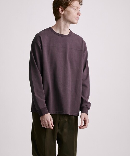 Saturdays NYC（サタデーズ ニューヨークシティ ）の「Varsity Relaxed LS Tee（Tシャツ/カットソー・メンズ・チャコールグレー/オフホワイト/ワイン・S/L/M/X-SMALL）」の19枚目の写真