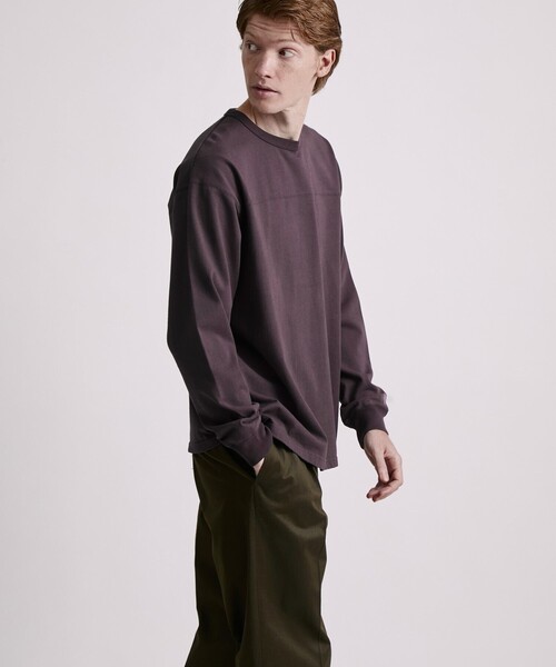 Saturdays NYC（サタデーズ ニューヨークシティ ）の「Varsity Relaxed LS Tee（Tシャツ/カットソー・メンズ・チャコールグレー/オフホワイト/ワイン・S/L/M/X-SMALL）」の21枚目の写真