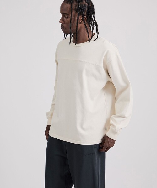 Saturdays NYC（サタデーズ ニューヨークシティ ）の「Varsity Relaxed LS Tee（Tシャツ/カットソー・メンズ・チャコールグレー/オフホワイト/ワイン・S/L/M/X-SMALL）」の9枚目の写真