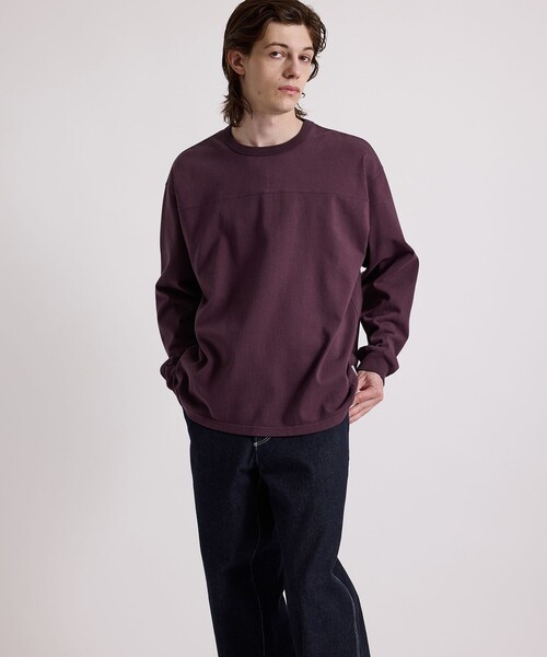 Saturdays NYC（サタデーズ ニューヨークシティ ）の「Varsity Relaxed LS Tee（Tシャツ/カットソー・メンズ・チャコールグレー/オフホワイト/ワイン・S/L/M/X-SMALL）」の12枚目の写真