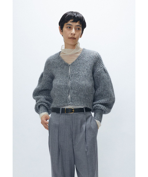 セール】ラメモヘアリリヤーンボレロカーディガン（ニット/セーター